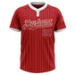 Custom Red White Pinstripe White Two-Button Unisex Softball Jersey Limited