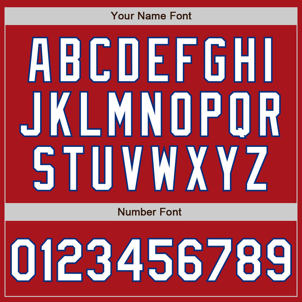 Custom Red Royal Pinstripe White Two-Button Unisex Softball Jersey Limited