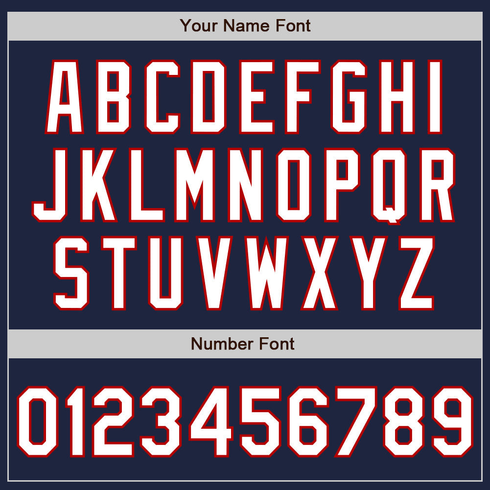 Custom Navy Red Pinstripe White Two-Button Unisex Softball Jersey Limited