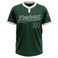 Custom Green White Pinstripe White Two-Button Unisex Softball Jersey Limited