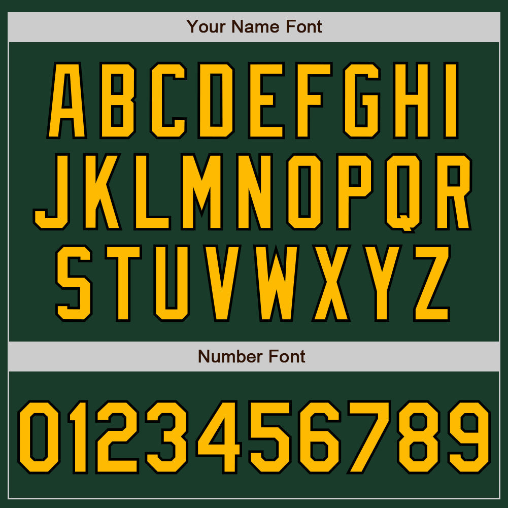 Custom Green Black Pinstripe Gold Two-Button Unisex Softball Jersey Limited