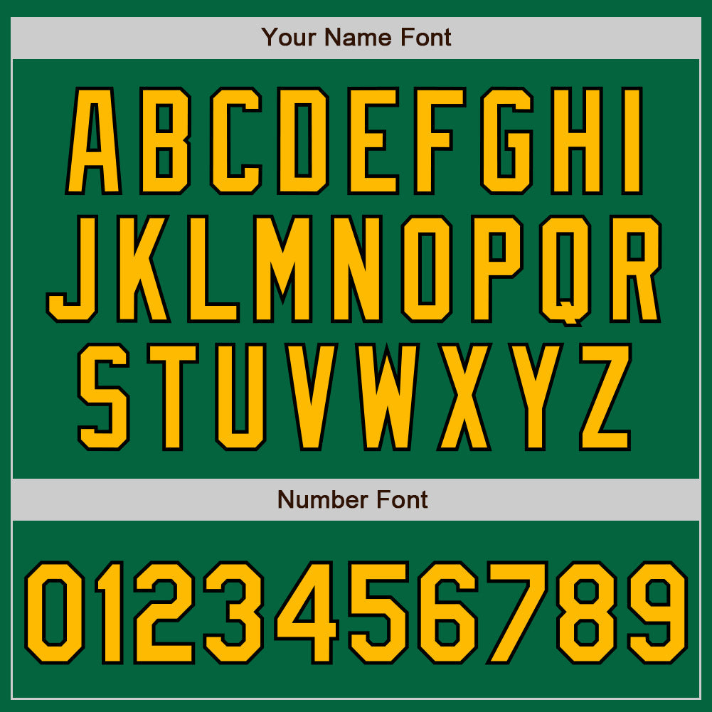 Custom Kelly Green Black Pinstripe Gold Two-Button Unisex Softball Jersey Limited