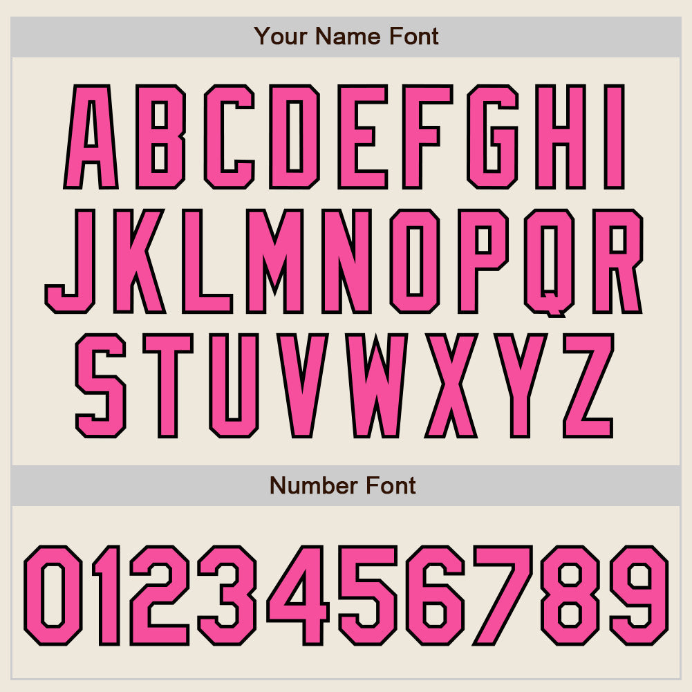 Custom Cream Black Pinstripe Pink Two-Button Unisex Softball Jersey Limited