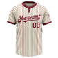 Custom Cream Crimson Pinstripe Crimson Two-Button Unisex Softball Jersey Limited