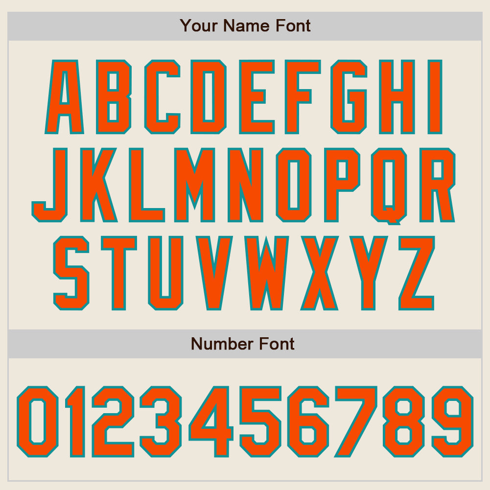 Custom Cream Teal Pinstripe Orange Two-Button Unisex Softball Jersey Limited