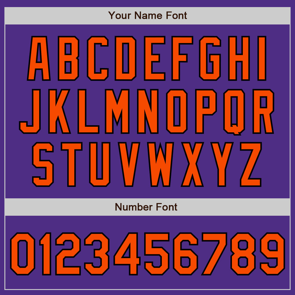 Custom Purple Black Pinstripe Orange Two-Button Unisex Softball Jersey Limited