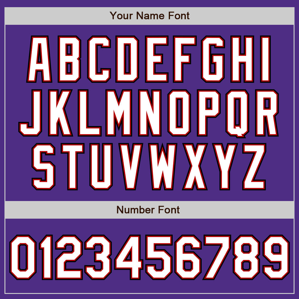 Custom Purple Black Pinstripe White-Red Two-Button Unisex Softball Jersey Limited