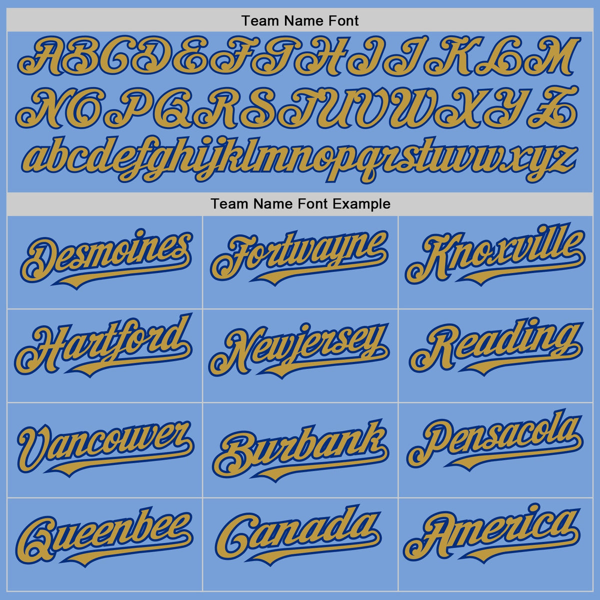 Custom Light Blue Royal Pinstripe Old Gold Two-Button Unisex Softball Jersey Limited