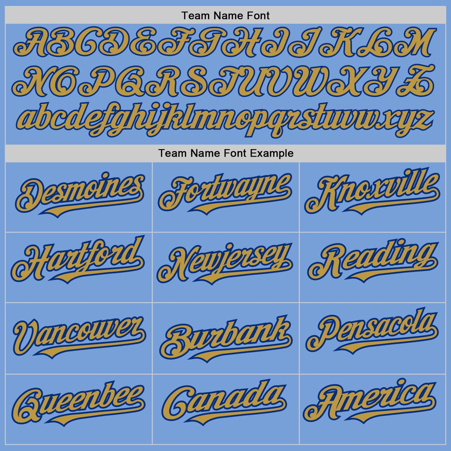 Custom Light Blue Royal Pinstripe Old Gold Two-Button Unisex Softball Jersey Limited