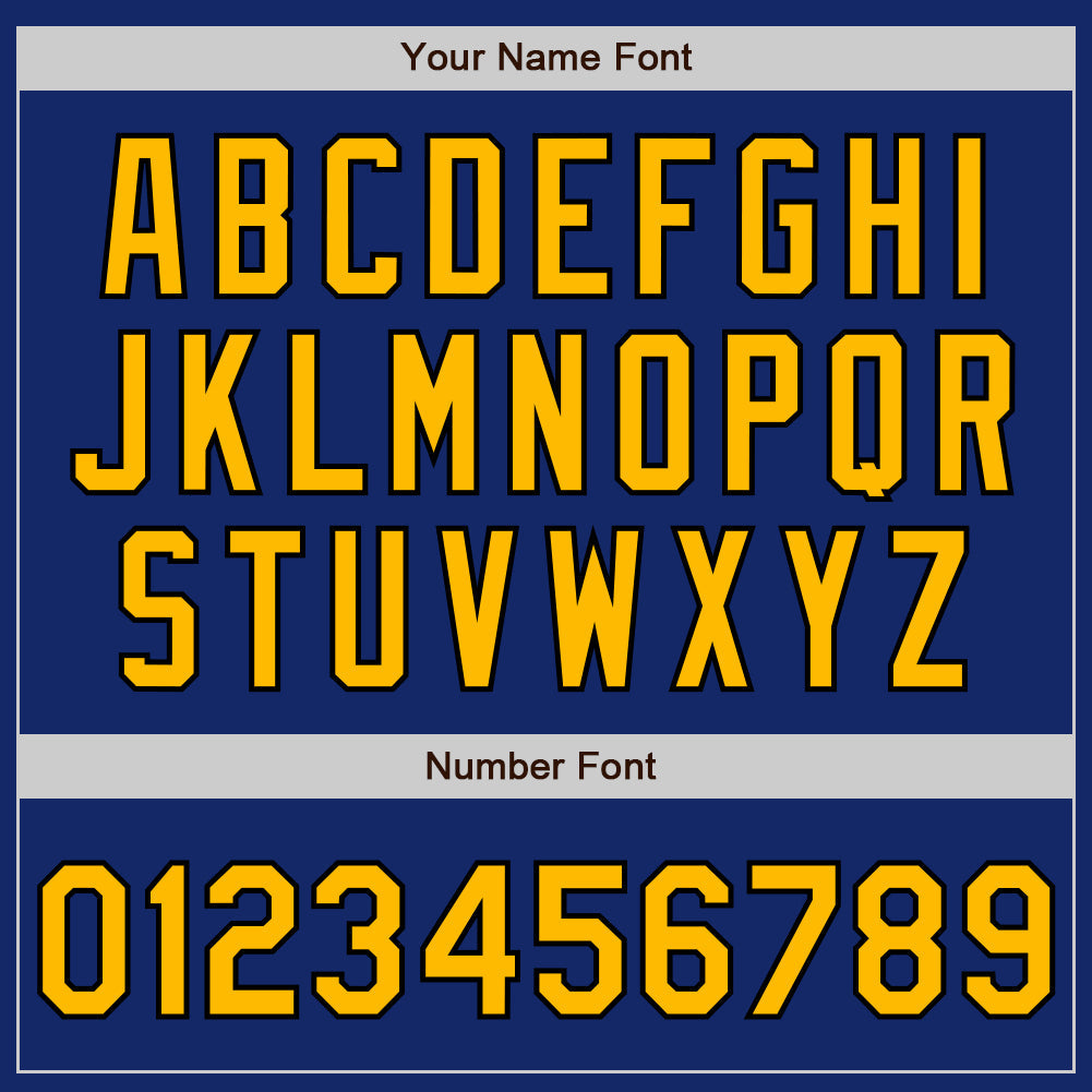 Custom Royal Black Pinstripe Gold Two-Button Unisex Softball Jersey Limited