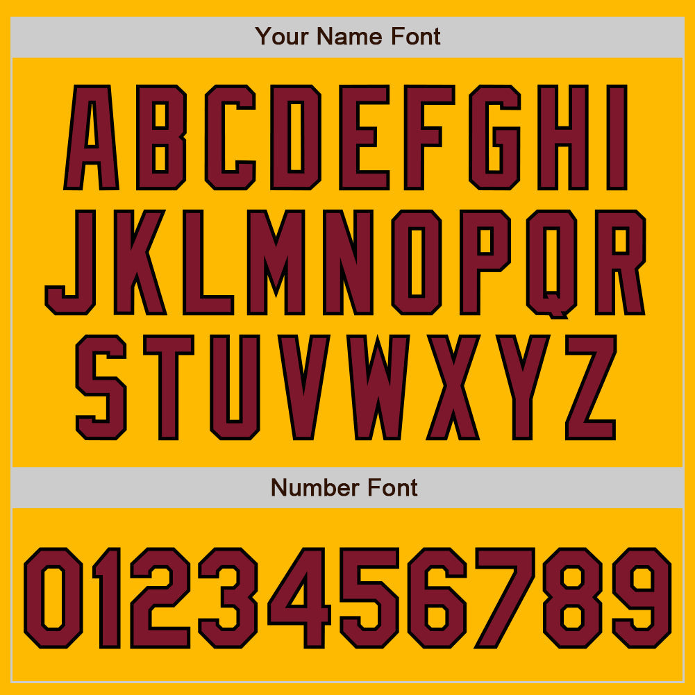 Custom Gold Black Pinstripe Crimson Two-Button Unisex Softball Jersey Limited