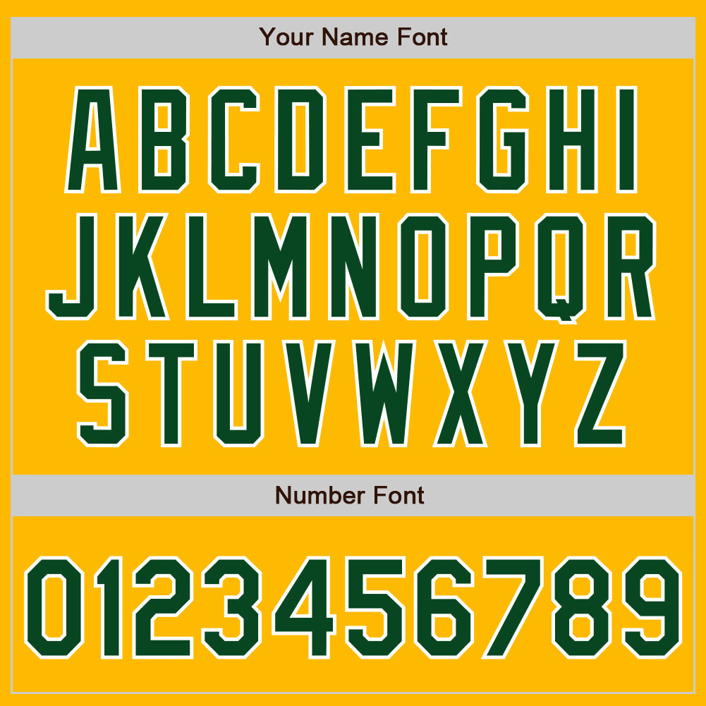 Custom Gold Green Pinstripe White Two-Button Unisex Softball Jersey Limited