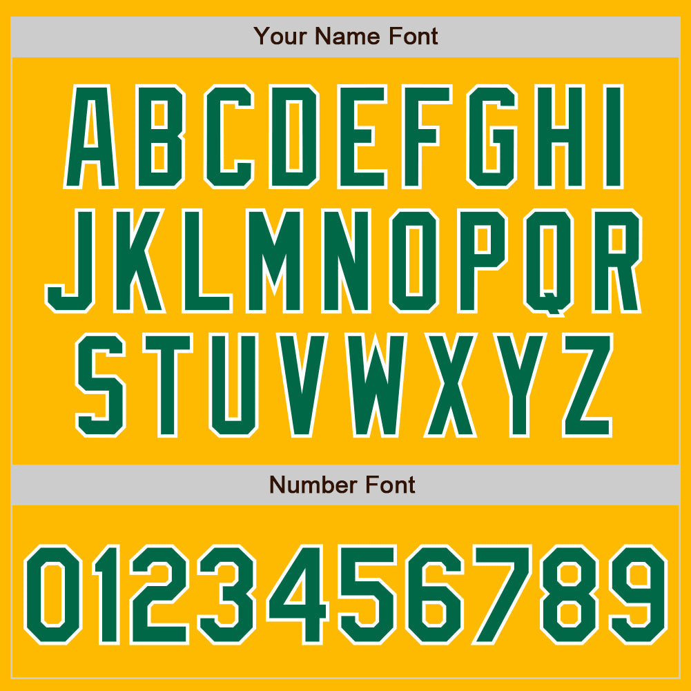 Custom Gold Kelly Green Pinstripe White Two-Button Unisex Softball Jersey Limited