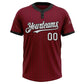 Custom Crimson Black Pinstripe White Two-Button Unisex Softball Jersey Limited