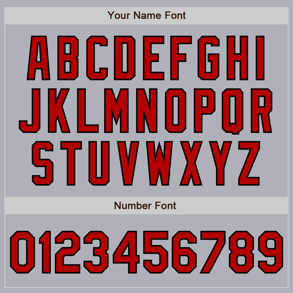 Custom Gray Black Pinstripe Red Two-Button Unisex Softball Jersey Limited