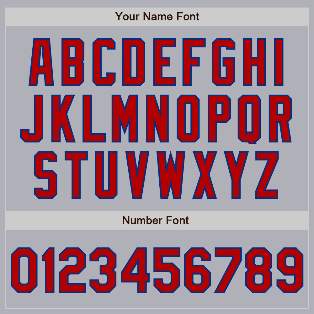 Custom Gray Royal Pinstripe Red Two-Button Unisex Softball Jersey Limited