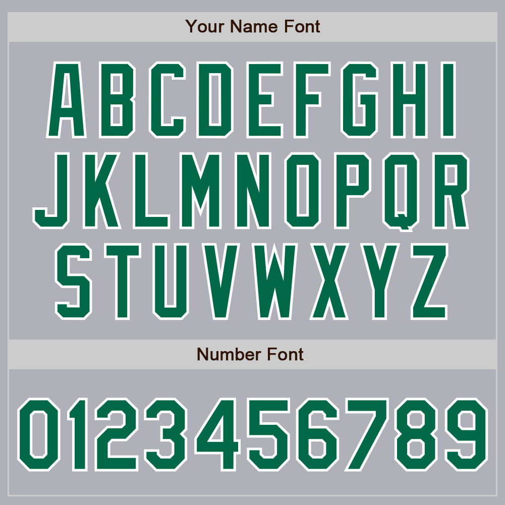 Custom Gray Kelly Green Pinstripe White Two-Button Unisex Softball Jersey Limited