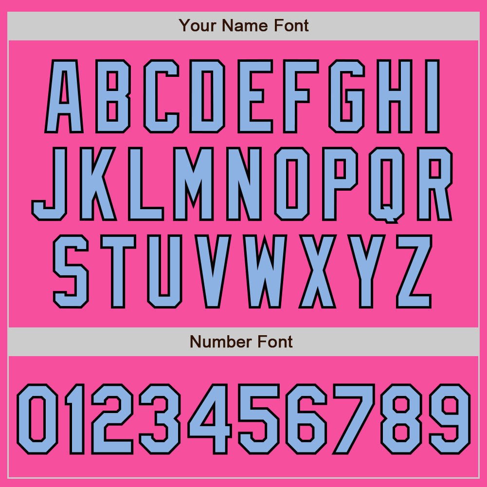 Custom Pink Black Pinstripe Light Blue Two-Button Unisex Softball Jersey Limited