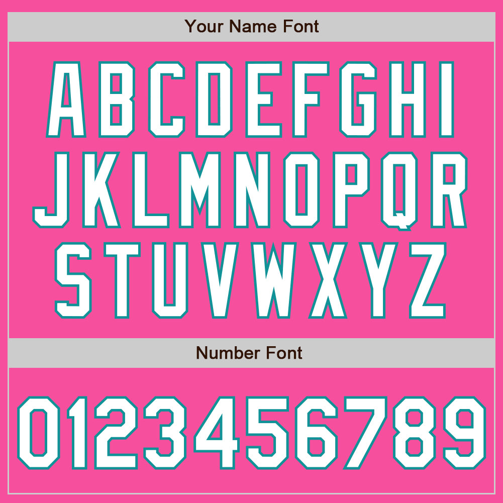 Custom Pink Teal Pinstripe White Two-Button Unisex Softball Jersey Limited