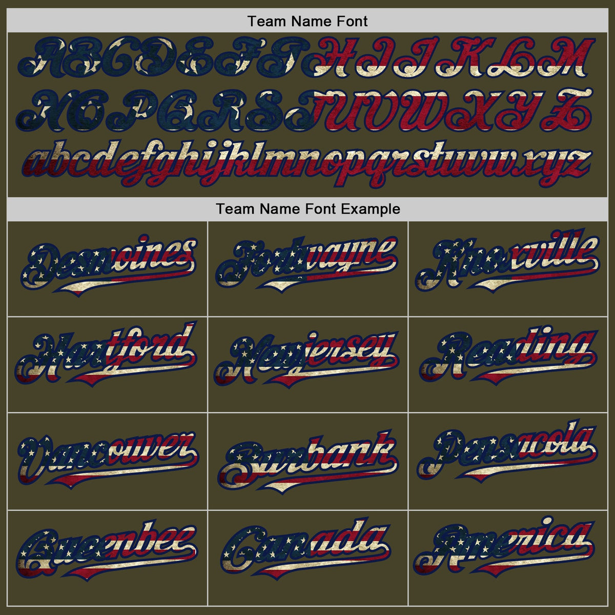 Custom Olive Navy Pinstripe Vintage USA Flag Salute To Service Two-Button Unisex Softball Jersey Limited