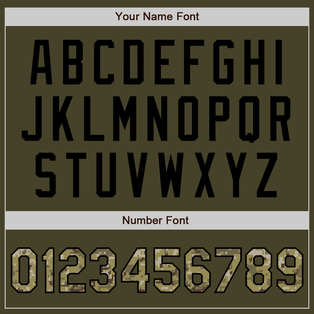 Custom Olive Black Pinstripe Camo Salute To Service Two-Button Unisex Softball Jersey Limited