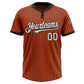 Custom Texas Orange Black Pinstripe White Two-Button Unisex Softball Jersey Limited