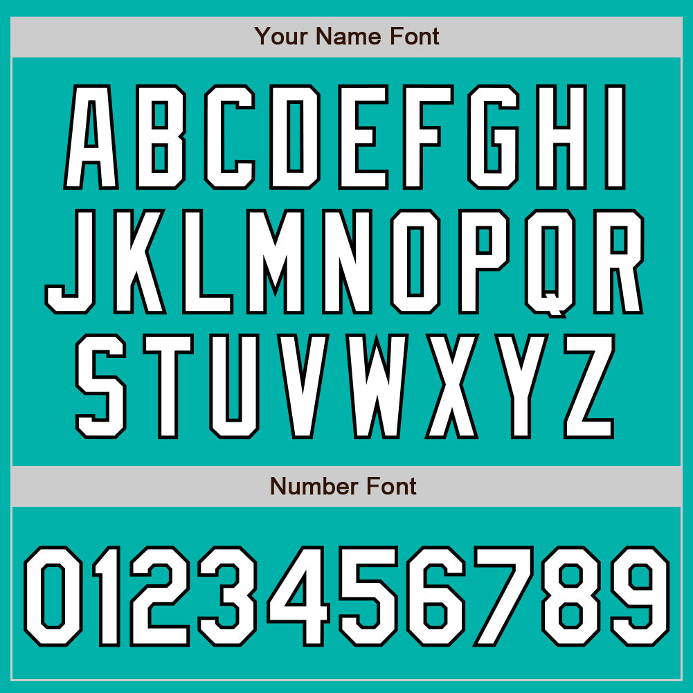 Custom Aqua Black Pinstripe White Two-Button Unisex Softball Jersey Limited