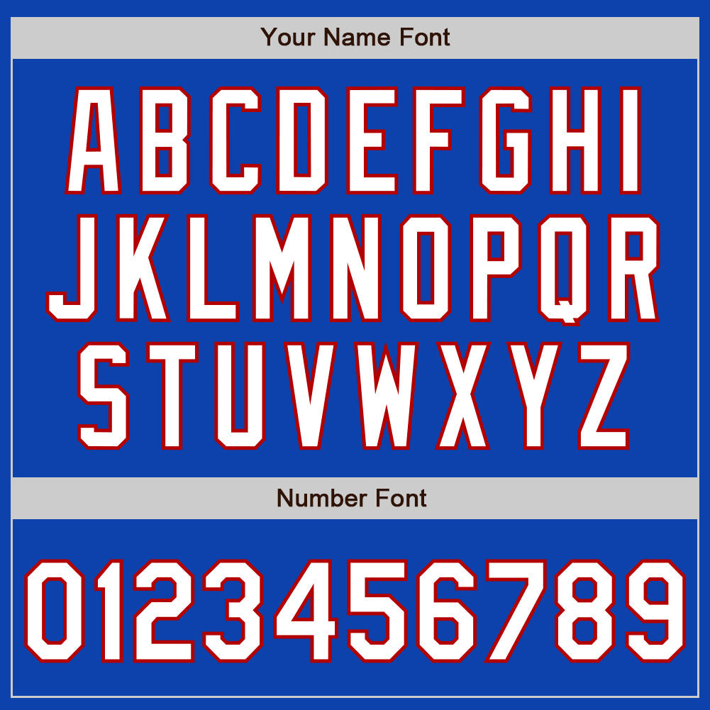 Custom Thunder Blue Red Pinstripe White Two-Button Unisex Softball Jersey Limited