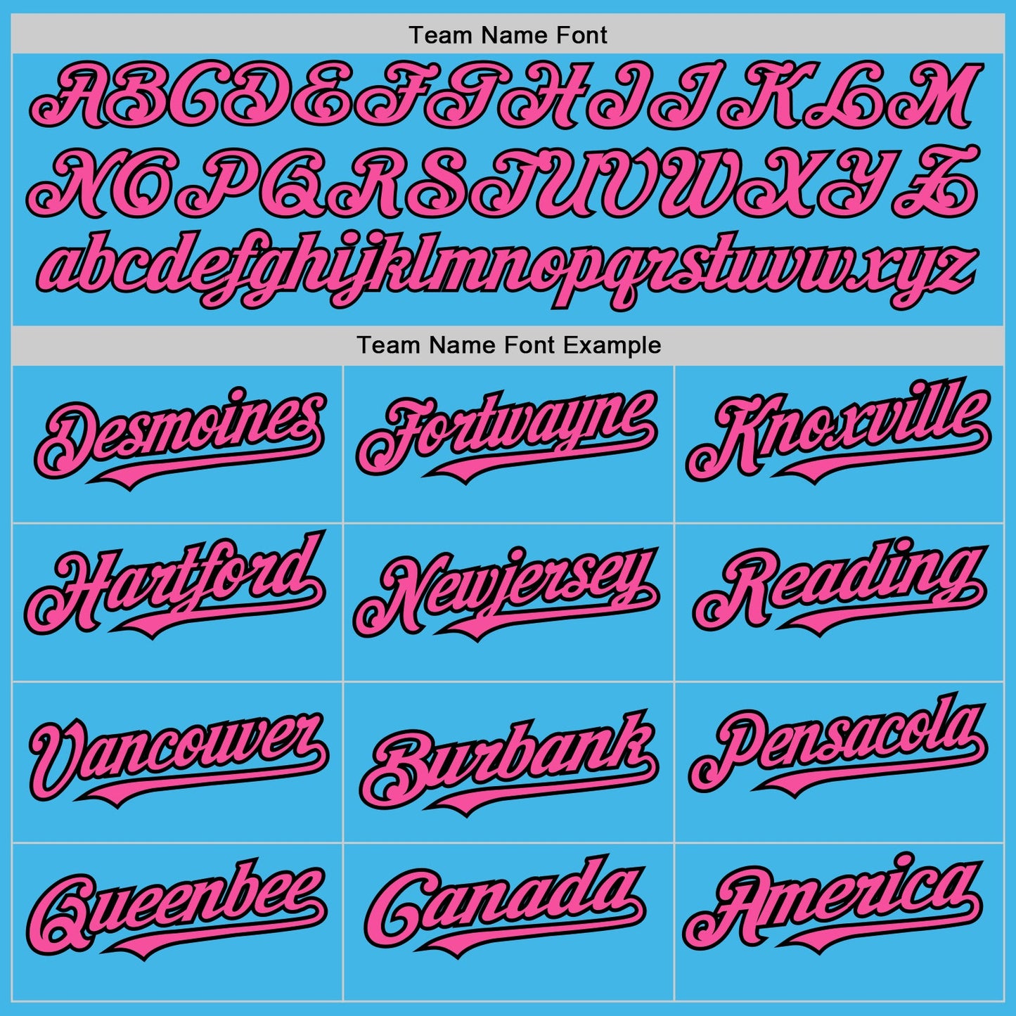 Custom Sky Blue Black Pinstripe Pink Two-Button Unisex Softball Jersey Limited