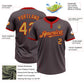 Custom Steel Gray Red Pinstripe Old Gold Two-Button Unisex Softball Jersey Limited