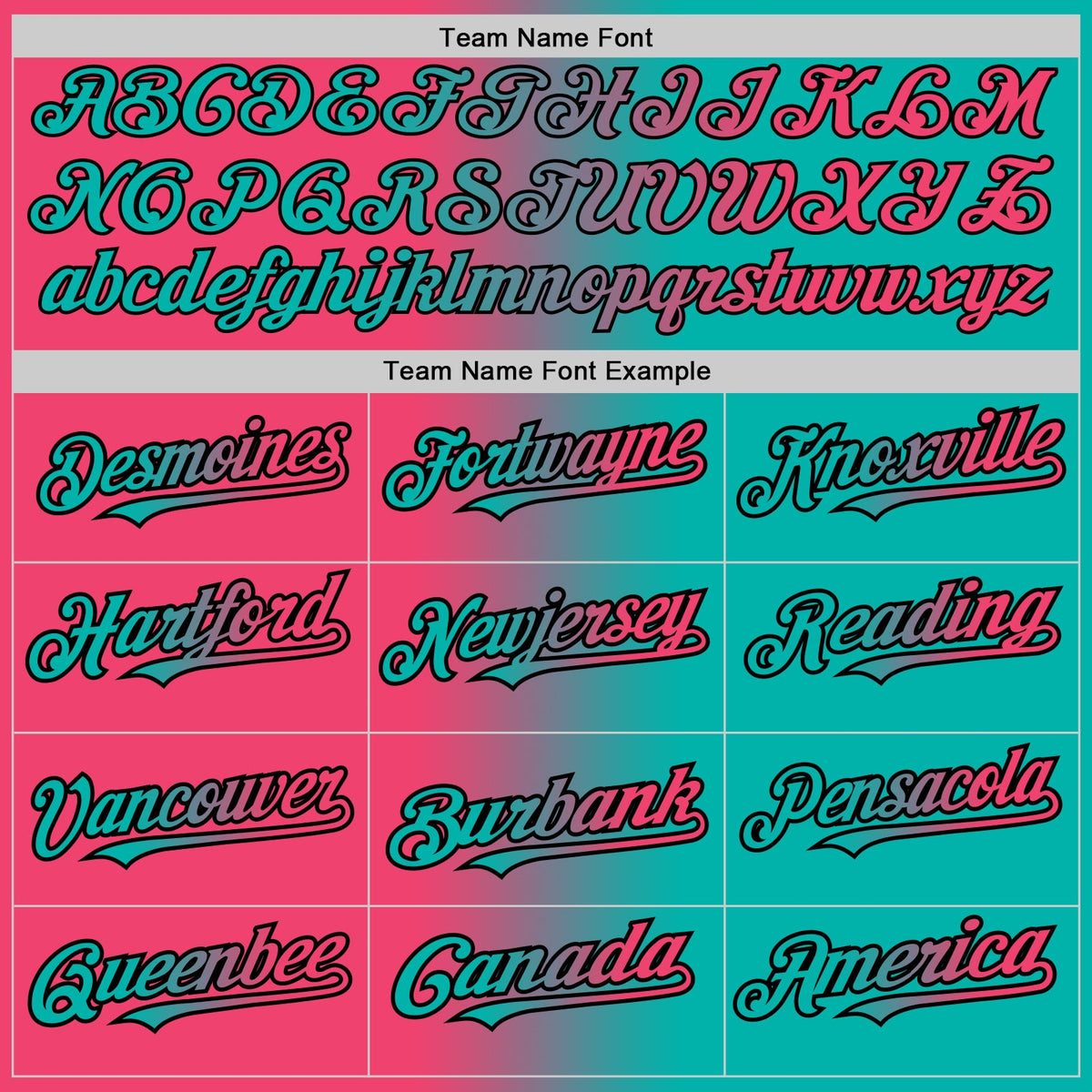 Custom Aqua Neon Pink-Black Gradient Fashion Two-Button Unisex Softball Jersey Limited