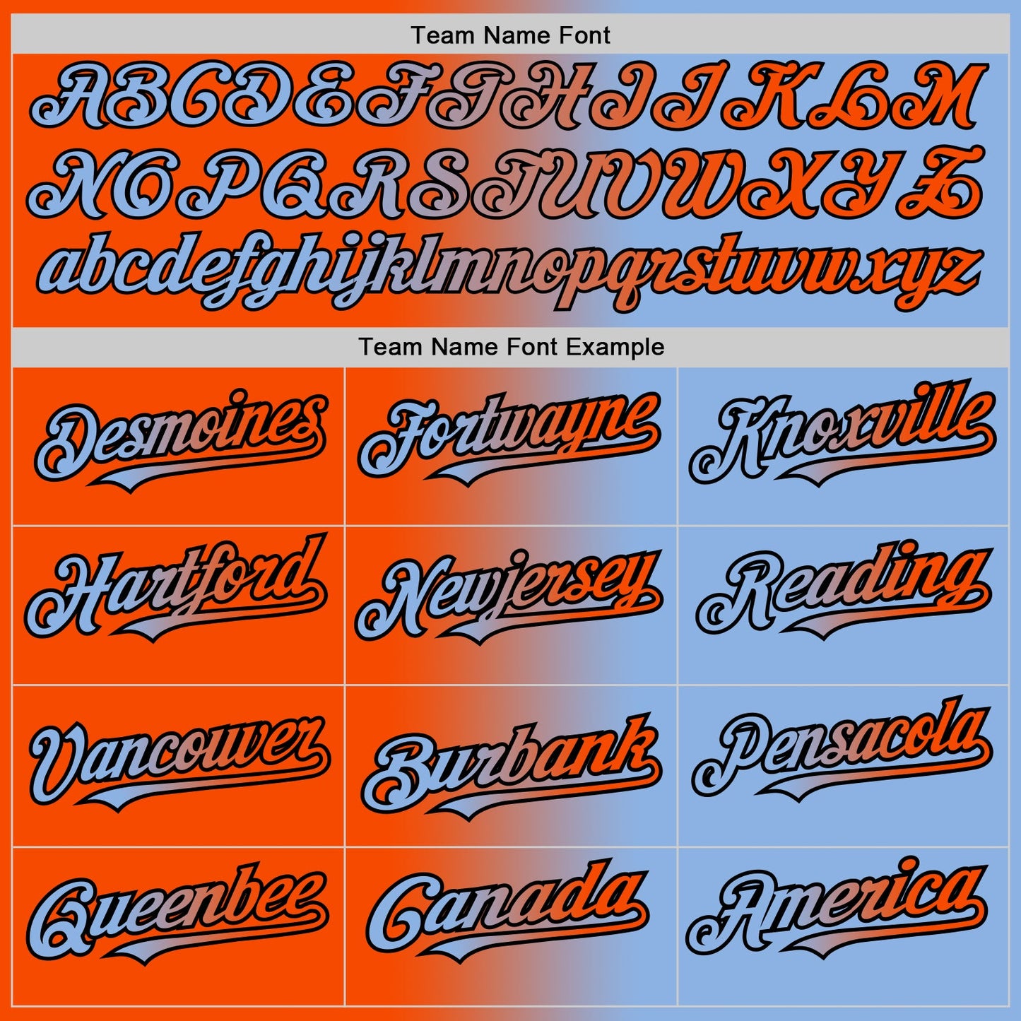 Custom Light Blue Orange-Black Gradient Fashion Two-Button Unisex Softball Jersey Limited