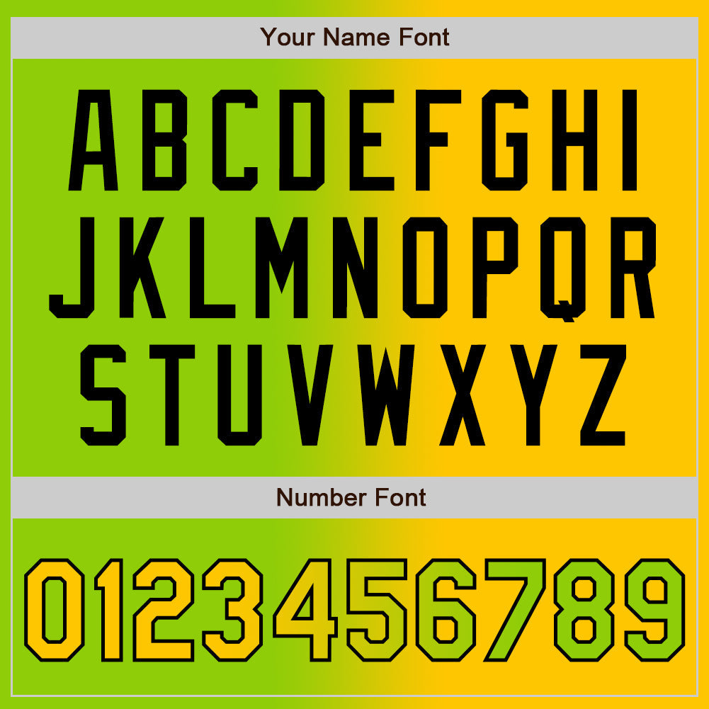 Custom Neon Green Yellow-Black Gradient Fashion Two-Button Unisex Softball Jersey Limited