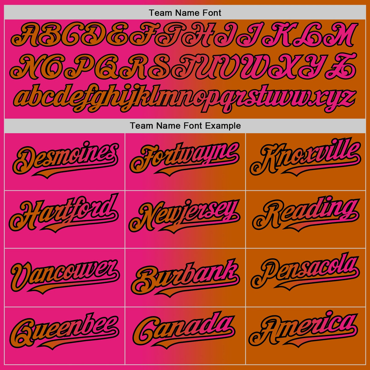 Custom Texas Orange Hot Pink-Black Gradient Fashion Two-Button Unisex Softball Jersey Limited