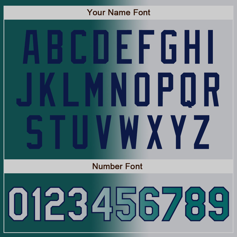 Custom Teal Gray-Navy Gradient Fashion Two-Button Unisex Softball Jersey Limited