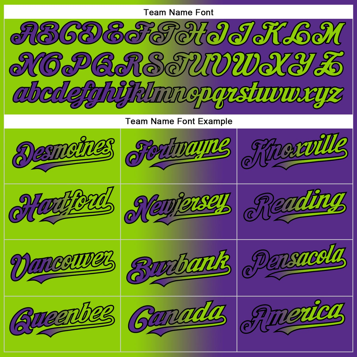 Custom Purple Neon Green-Black Gradient Fashion Two-Button Unisex Softball Jersey Limited
