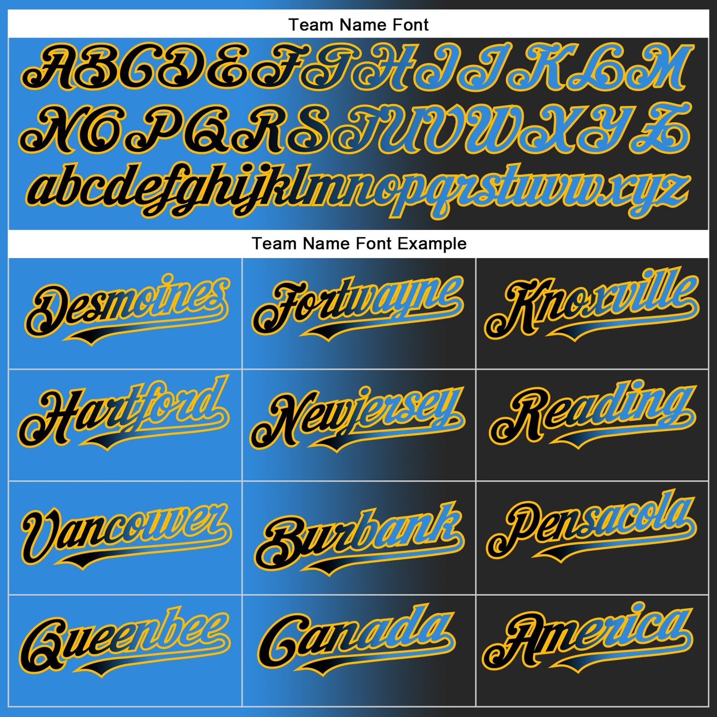 Custom Black Electric Blue-Gold Gradient Fashion Two-Button Unisex Softball Jersey Limited