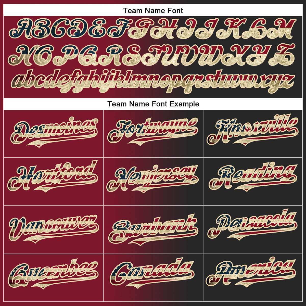 Custom Black Vintage USA Flag Crimson-City Cream Gradient Fashion Two-Button Unisex Softball Jersey Limited