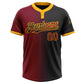 Custom Black Crimson-Gold Gradient Fashion Two-Button Unisex Softball Jersey Limited