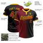 Custom Black Crimson-Gold Gradient Fashion Two-Button Unisex Softball Jersey Limited