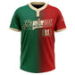 Custom Red Vintage Mexican Flag Kelly Green-City Cream Gradient Fashion Two-Button Unisex Softball Jersey Limited
