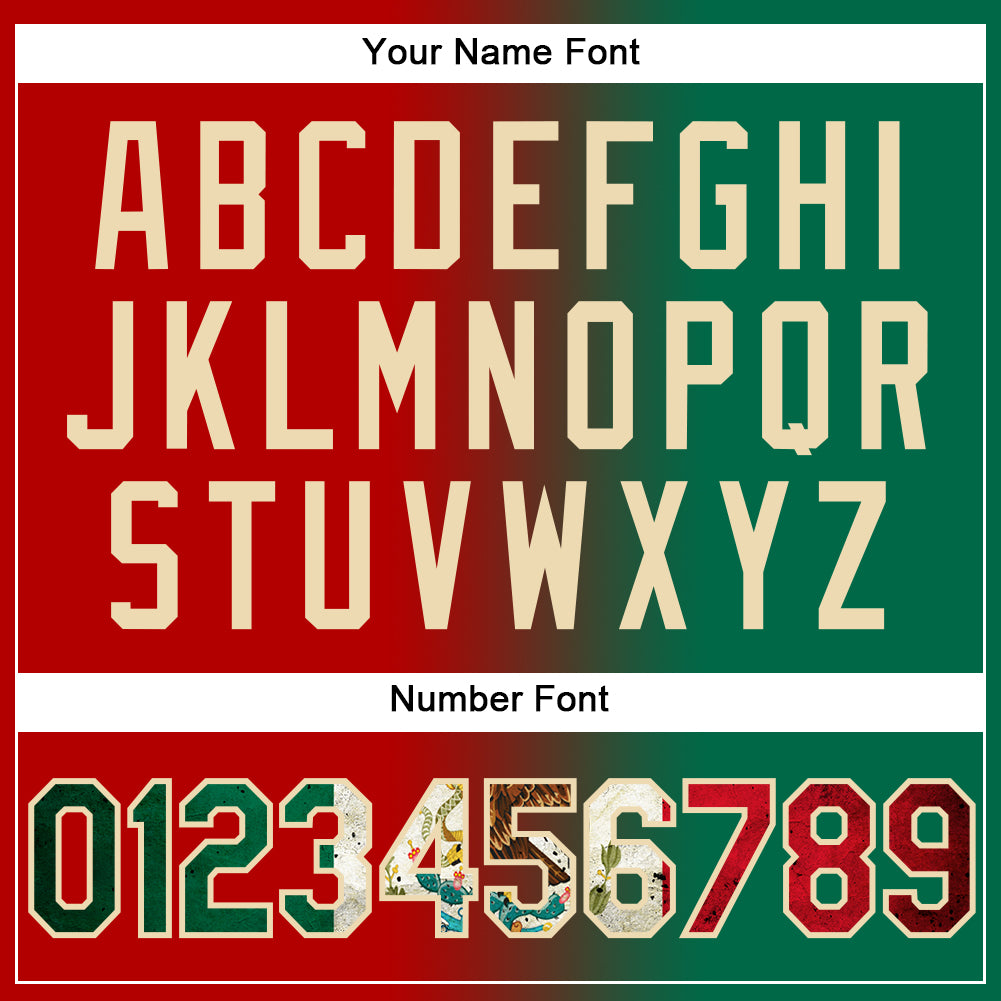 Custom Red Vintage Mexican Flag Kelly Green-City Cream Gradient Fashion Two-Button Unisex Softball Jersey Limited