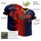 Custom Navy Red-Old Gold Gradient Fashion Two-Button Unisex Softball Jersey Limited