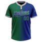 Custom Royal Kelly Green-Gray Gradient Fashion Two-Button Unisex Softball Jersey Limited