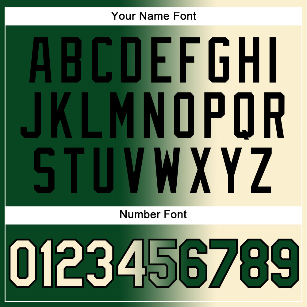 Custom Green Cream-Black Gradient Fashion Two-Button Unisex Softball Jersey Limited