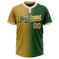 Custom Green Old Gold-Cream Gradient Fashion Two-Button Unisex Softball Jersey Limited