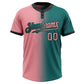 Custom Teal Medium Pink-Black Gradient Fashion Two-Button Unisex Softball Jersey Limited