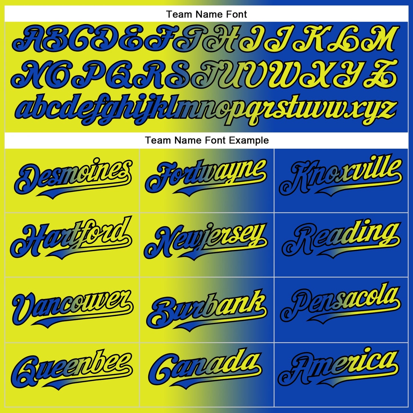 Custom Thunder Blue Neon Yellow-Black Gradient Fashion Two-Button Unisex Softball Jersey Limited