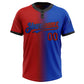 Custom Thunder Blue Red-Black Gradient Fashion Two-Button Unisex Softball Jersey Limited
