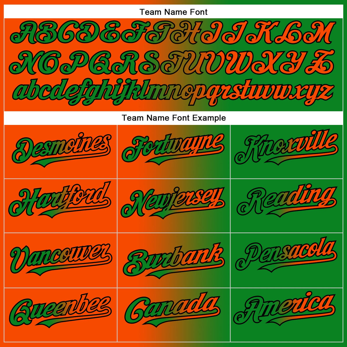 Custom Grass Green Orange-Black Gradient Fashion Two-Button Unisex Softball Jersey Limited